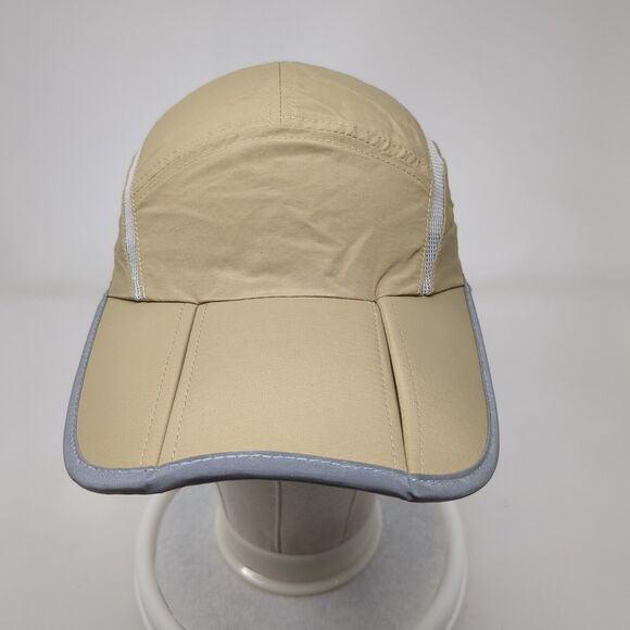 Unbranded Strapback 5 Panel Cap Tan One Size Adjustable Breathable Mesh Blank - Picture 2 of 8